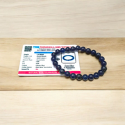 Natural Blue Tourmaline Bracelet – 8mm Stretchable Beads for Meditation, Calm, and Energy Healing by MalaWala