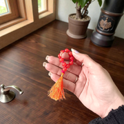 Natural Carnelian Finger Mala 9+1 Beads, Handcrafted 8mm Carnelian Beads, Lab Certified