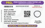 Natural Hematite Bracelet 8-9mm Stretchable Beads Lab Certified Healing Bracelet for Focus Protection Chakra Balancing