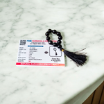 Natural Karungali (Ebony) Finger Mala with 9+1 handcrafted 8mm beads, ideal for meditation, chanting, healing, and puja practices