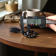 Natural Karungali (Ebony) Finger Mala with 9+1 handcrafted 8mm beads, ideal for meditation, chanting, healing, and puja practices