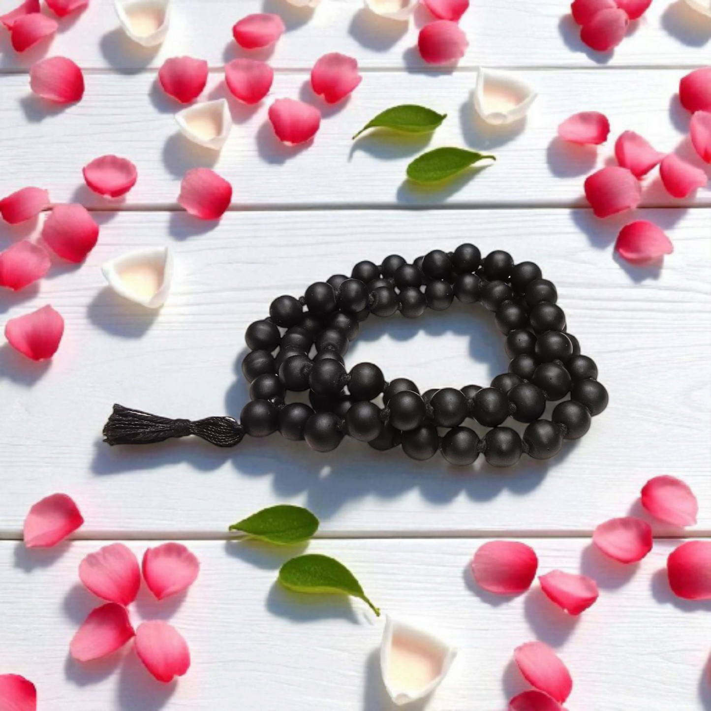 Natural Karungali Mala - Ebony 10-11MM Beads for Strength & Protection with Lab Certificate - Malawala