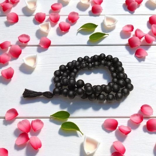 Natural Karungali Mala - Ebony 10-11MM Beads for Strength & Protection with Lab Certificate - Malawala