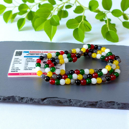 Natural Mix Agate Mala Set with 108+1 and 27+1 Handcrafted Beads for Meditation and Spiritual Healing