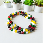 Natural Mix Agate Mala Set with 108+1 and 27+1 Handcrafted Beads for Meditation and Spiritual Healing