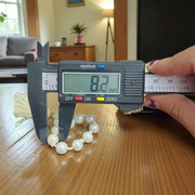 Natural Pearl Finger Mala with 9+1 lustrous white Moti beads, handcrafted for meditation and purity of mind