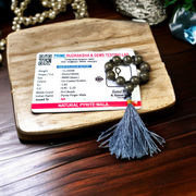 Natural Pyrite Finger Mala with 9+1 lab-certified golden beads, handcrafted for meditation and chanting by MALAWALA