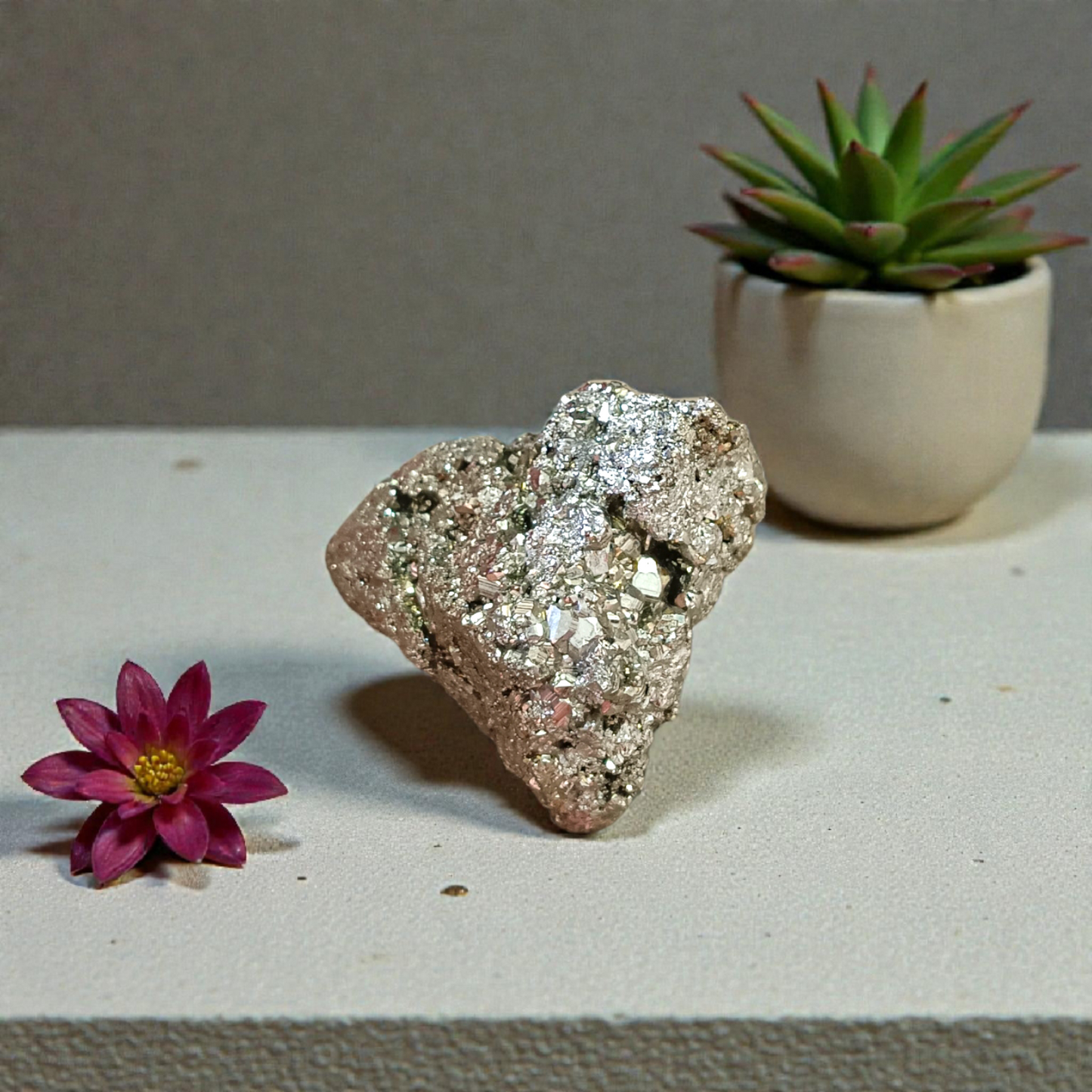 Natural Pyrite Stone Original Certified Crystal Cluster for Wealth, Vastu, Healing & Protection – Raw Pyrite Stone for Manifestation, Money Magnet Gemstone | MALAWALA