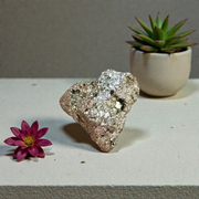 Natural Pyrite Stone Original Certified Crystal Cluster for Wealth, Vastu, Healing & Protection – Raw Pyrite Stone for Manifestation, Money Magnet Gemstone | MALAWALA