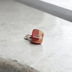 Natural Rainbow Red Jasper Pendant with Tumbled Finish on Chain – Lab Certified Spiritual Healing Stone