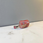 Natural Rainbow Red Jasper Pendant with Tumbled Finish on Chain – Lab Certified Spiritual Healing Stone