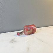 Natural Rainbow Red Jasper Pendant with Tumbled Finish on Chain – Lab Certified Spiritual Healing Stone
