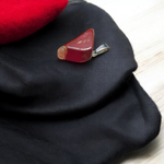 Natural Rainbow Red Jasper Pendant with Tumbled Finish on Chain – Lab Certified Spiritual Healing Stone