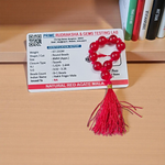 Natural Red Agate (Red Hakik) Finger Mala with 9+1 lab-certified deep red beads, handcrafted for meditation, chanting, and energy balancing by MALAWALA