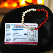 Natural Red And White Gunja Bracelet – Lab Certified - Malawala