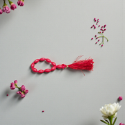 Natural Red Coral Finger Mala 9+1 Beads, Handcrafted Lal Moonga Mala 8-9mm, Lab Certified