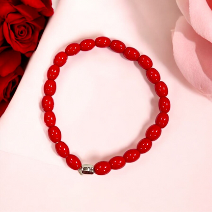 Natural Red Coral Moonga Bracelet by Malawala