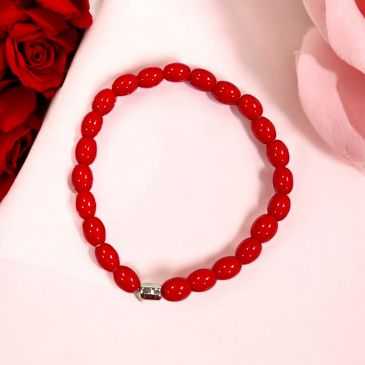 Natural Red Coral Moonga Bracelet by Malawala