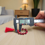 Natural Red Sandalwood (Lal Chandan) Finger Mala with 9+1 lab-certified fragrant red beads, handcrafted for meditation, mantra chanting, and deeper focus by MALAWALA