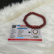 Natural Red Sandalwood Mala & Bracelet Combo – Lab Certified – Malawala