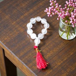 Natural Rock Crystal Finger Mala 9+1 Beads, Sphatik 8mm Beads, AAA Quality Lab Certified