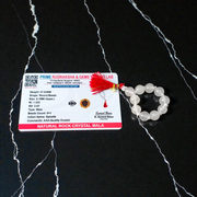 Natural Rock Crystal Finger Mala 9+1 Beads, Sphatik 8mm Beads, AAA Quality Lab Certified