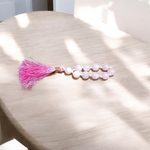 Natural Rose Quartz Finger Mala with 9+1 polished pink beads, handcrafted for meditation, emotional healing, and inner peace