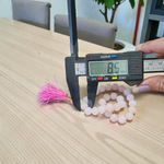 Natural Rose Quartz Mala with 8mm pink gemstone beads for meditation and healing