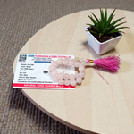 Natural Rose Quartz Mala with 8mm pink gemstone beads for meditation and healing