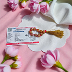 Natural Sandalwood (Chandan) Finger Mala with 9+1 lab-certified aromatic beads, handcrafted for meditation, mantra chanting, and spiritual growth by MALAWALA