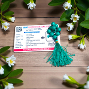 Natural Turquoise (Firoza) Finger Mala with 9+1 lab-certified sky-blue beads, handcrafted for meditation, healing, and spiritual practices by MALAWALA