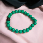 Natural Turquoise & Lava Bracelet – 8mm Lab Certified Beads for Peace, Focus & Protection – Malawala