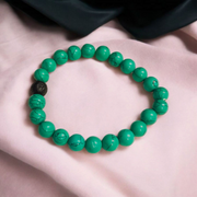 Natural Turquoise & Lava Bracelet – 8mm Lab Certified Beads for Peace, Focus & Protection – Malawala
