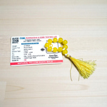 Natural Yellow Agate Finger Mala with 9+1 polished yellow Hakik beads, handcrafted for meditation, chanting, and energy balancing