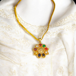 Navratan Locket - Nine Gemstones with Om Symbol for Spiritual Balance & Protection - Malawala