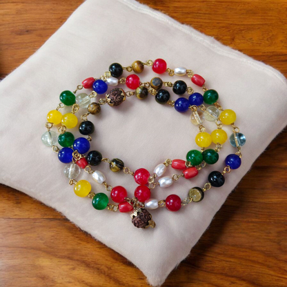 Navratan Mala Natural Stone Beads Lab Certified Malawala