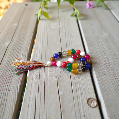 Navratan/Navgrah Mala with 108+1 Beads (8mm) – Lab Certified Nine Gemstones for Astrology, Meditation & Daily Wear