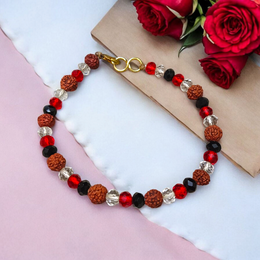 Nazar Battu Bracelet with Red, White, and Black Crystals for Unisex Wear – Protection from evil eye and negative energies