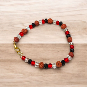 Nazar Battu Bracelet with Red, White, and Black Crystals for Unisex Wear – Protection from evil eye and negative energies