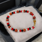 Nazar Battu Bracelet with Red, White, and Black Crystals for Unisex Wear – Protection from evil eye and negative energies