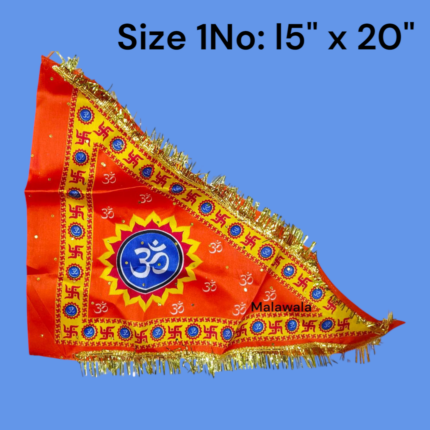 Om Jhanda | Aum Flag | Orange Flag with Om Symbol | Shiv Ji Ka Jhanda – Malawala