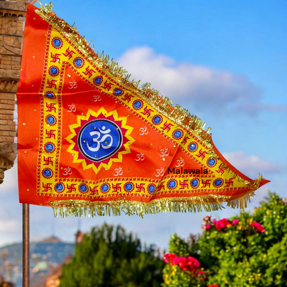 Om Jhanda | Aum Flag | Orange Flag with Om Symbol | Shiv Ji Ka Jhanda – Malawala