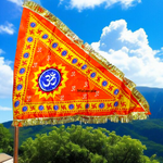 Om Jhanda | Aum Flag | Orange Flag with Om Symbol | Shiv Ji Ka Jhanda – Malawala