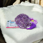 Original Amethyst Mala made from genuine Jamunia beads, ideal for spiritual jaap, meditation, and daily wear