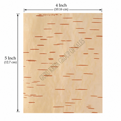 Original Bhojpatra Sheet 5 x 4 Inch for Yantra and Mantra Writing – 5 Pieces with Practice Sheet by Malawala