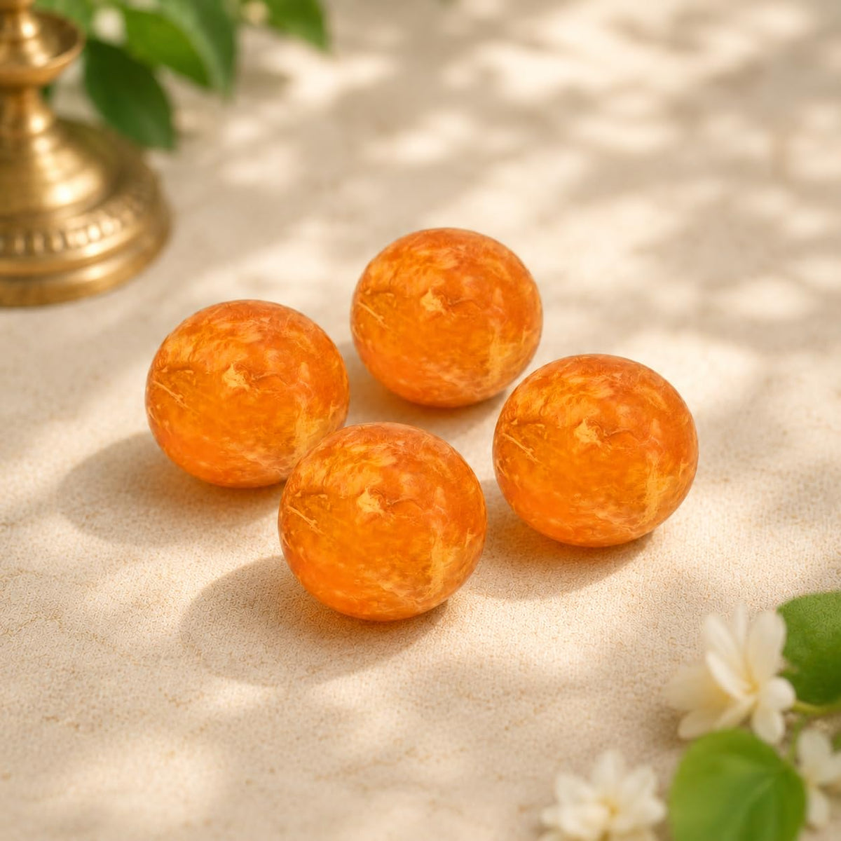 Original Gorochan Gorocharan Gaurochan Balls Pack of 4 for Traditional Puja and Tilak Rituals by Malawala