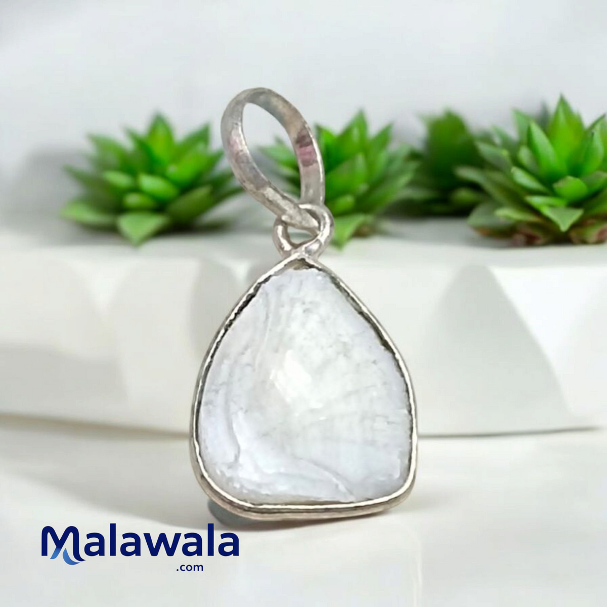 Original Machhmani Pendant | Lab-Certified White Machmani – Malawala