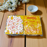 Pack of 200 saffron-colored cotton wicks (Kesar Jyot Batti), neatly packed and ready for diya lighting during spiritual rituals