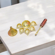 Panch Mukhi Jyot For Aarti With Handle | 100% Pure Brass Jyot Malawala