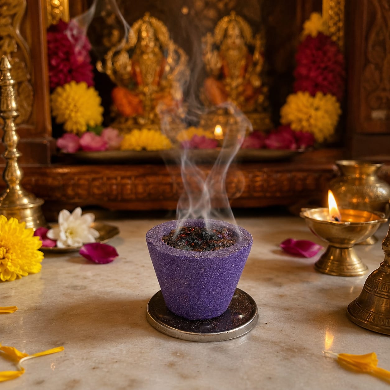 Panchamrut Sambrani Colorful Dhoop Cups Premium Fragrant Dhoop Cups for Daily Puja Meditation Spiritual Home Temple Air Purifying Incense by Malawala